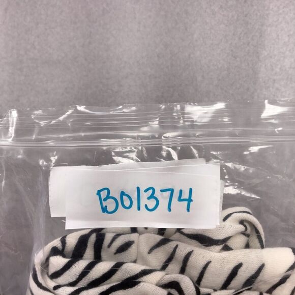 J McLaughlin Cardigan Sweater Womens Sz M Black White Zebra Striped Button Down - Picture 12 of 12